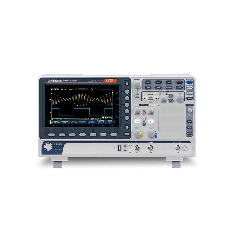 GDS-1000B Series - Oscilloscopes 100/200 MHz, 2/4-channel
2 channels model, Front view