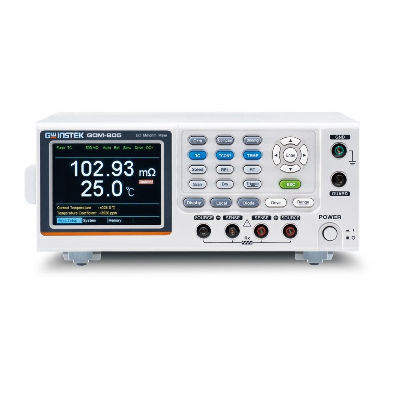 GOM-800 Series – DC Milli-Ohm Meter
Front view