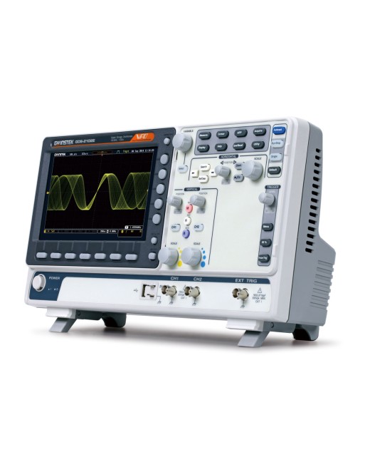GDS-2000E Series Oscilloscopes Numériques, 4 voies, vue de profil