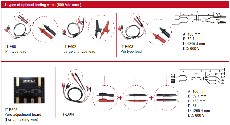 iTECH IT5100 Optional accessoriesOptional accessories