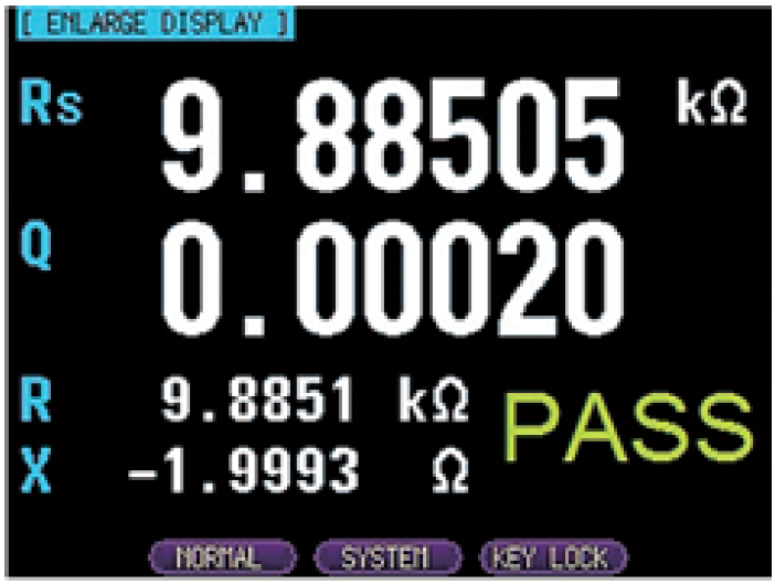 GW Instek LCR-6000 Series -Enlarge-display